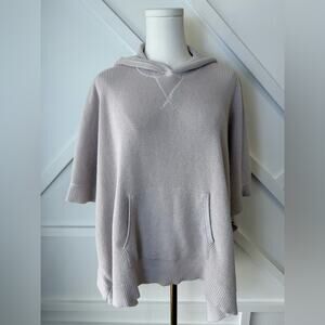 Margaret O’Leary Hooded Cotton Waffle Knit Poncho Blush Pink Size 1 (XS-Small)